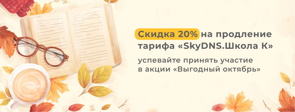 Акция SkyDNS октябрь 2022